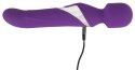 Javida Wand & Pearl - Masażer dwustronny fioletowy 24 cm ładowalny JAVIDA