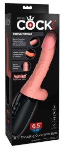 Pipedream King Cock Plus 17 cm Jasny - Model z funkcją ciepła i dynamiczną pracą King Cock Plus
