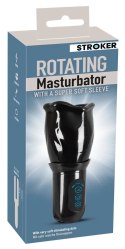 Stroker Rotating - Czarna maszyna intymna z 4 trybami i miękkim rękawem Stroker