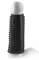 Fantasy X-Tensions Czarna nakładka stymulująca z wypustkami 14cm TPR Fantasy X-TENSIONS