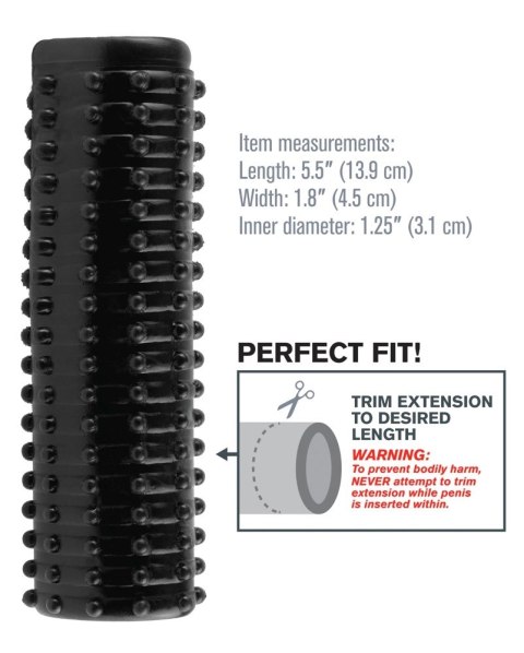 Fantasy X-Tensions Czarna nakładka stymulująca z wypustkami 14cm TPR Fantasy X-TENSIONS Fantasy X-Tensions Czarna nakładka stymulująca z wypustkami 14cm TPR Fantasy X-TENSIONS