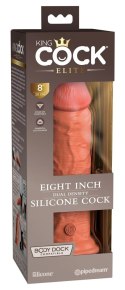 King Cock Elite Model 8" Silikonowy z Przyssawką, Ciemny, 20 cm King Cock Elite