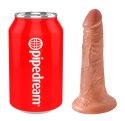 King Cock Model 13 cm - Elastyczny z Przyssawką, Ciemny Kolor King Cock