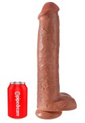 King Cock Model 38 cm ciemny - duży anatomiczny model z przyssawką King Cock