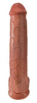 King Cock Model 38 cm ciemny - duży anatomiczny model z przyssawką King Cock