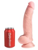 King Cock Plus Model 20 cm Jasny - Anatomiczny z Przyssawką i Bazą King Cock Plus