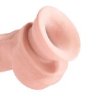 King Cock Plus Model 20 cm Jasny - Anatomiczny z Przyssawką i Bazą King Cock Plus
