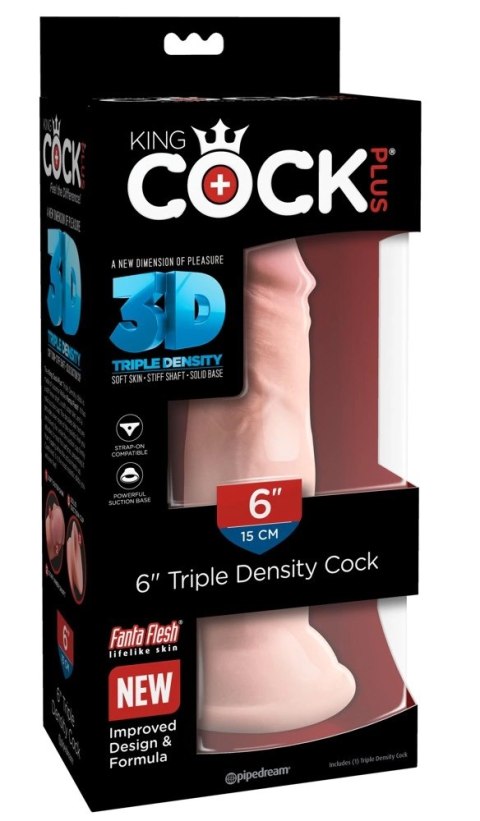 King Cock Plus Model 6" Triple Density Jasny TPE Przyssawka 15 cm King Cock Plus