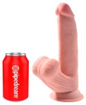 King Cock Plus Triple Density Model z Przyssawką 20 cm Jasny Beż King Cock Plus