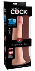 King Cock Plus model 23 cm jasny, elastyczny system z przyssawką King Cock Plus