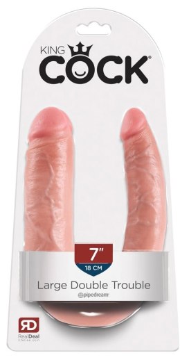 Pipedream King Cock Model 43 cm Podwojny, Jasny Kolor, PVC King Cock