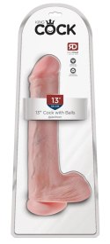 Pipedream King Cock model 33 cm z przyssawką, jasny odcień skory King Cock