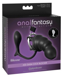 Anal Fantasy Czarna klatka zabezpieczająca z elementem anatomicznym Anal Fantasy Elite