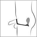 Anal Fantasy Plus korek z pierścieniem silikonowy 10 cm czarny Analfantasy collection Anal Fantasy Plus korek z pierścieniem silikonowy 10 cm czarny Analfantasy collection