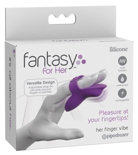 Fantasy For Her Hotspot - silikonowy mini wibrator na palec, fioletowy Fantasy For Her