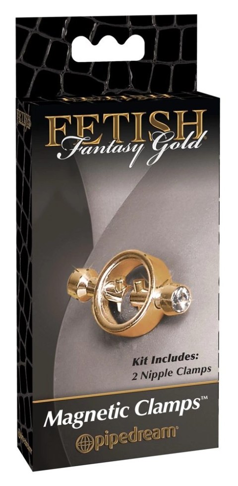 Fetish Fantasy Gold Magnetyczne Zaciski Złote z Kryształkami 5 cm Fetish Fantasy Gold Fetish Fantasy Gold Magnetyczne Zaciski Złote z Kryształkami 5 cm Fetish Fantasy Gold