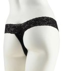 Fetish Fantasy Series Hanky Spank Me - Koronkowe stringi z systemem wibracji, czarne Fetish Fantasy Series