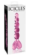 Icicles Model 24 szklany masażer kulkowy z sercem 20 cm Icicles