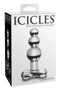 Icicles Szklany Korek Masażer z Wypustkami 10,5 cm Hipoalergiczny Icicles