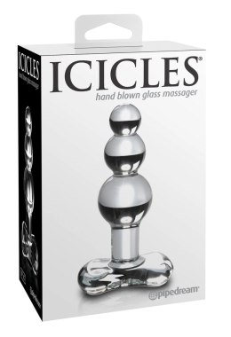 Icicles Szklany Korek Masażer z Wypustkami 10,5 cm Hipoalergiczny Icicles