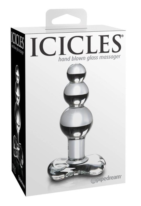 Icicles Szklany Korek Masażer z Wypustkami 10,5 cm Hipoalergiczny Icicles