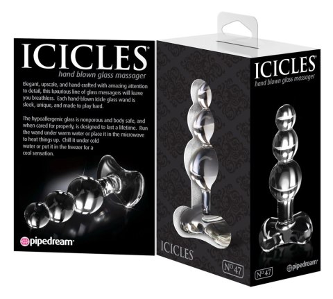Icicles Szklany Korek Masażer z Wypustkami 10,5 cm Hipoalergiczny Icicles Icicles Szklany Korek Masażer z Wypustkami 10,5 cm Hipoalergiczny Icicles