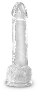 King Cock Clear model z przyssawką przezroczysty 18 cm TPE King Cock Clear