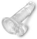 King Cock Clear model z przyssawką przezroczysty 18 cm TPE King Cock Clear