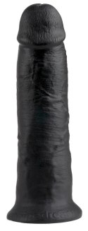 King Cock Czarny Model Zakrzywiony 25 cm z Przyssawką PVC King Cock