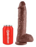 King Cock Model 25 cm - brązowy, anatomiczny kształt, przyssawka King Cock