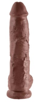 King Cock Model 25 cm - brązowy, anatomiczny kształt, przyssawka King Cock