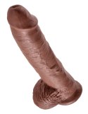 King Cock Model 25 cm - brązowy, anatomiczny kształt, przyssawka King Cock