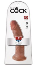 King Cock Model Zakrzywiony Przyssawka 24 cm ciemny PVC King Cock