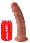 King Cock Model Zakrzywiony Przyssawka 24 cm ciemny PVC King Cock