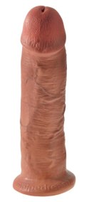 King Cock Zakrzywiony Model z Przyssawką 25 cm Ciemny PVC King Cock