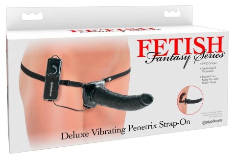 Pipedream Fetish Fantasy Strap-On z funkcją wibracji, czarny, 19 cm Fetish Fantasy Series