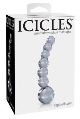 Pipedream Icicles 29 - Szklany masażer kulkowy, długość 12 cm Icicles