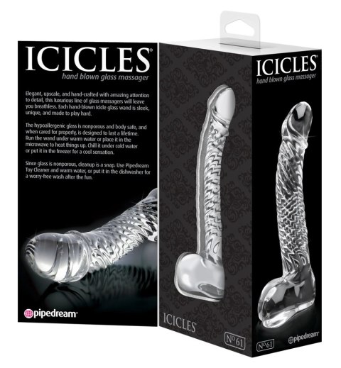 Pipedream Icicles szklane narzędzie anatomiczne zakrzywione 16,5 cm Icicles Pipedream Icicles szklane narzędzie anatomiczne zakrzywione 16,5 cm Icicles