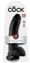 Pipedream King Cock 23 cm czarny - anatomiczny model z przyssawką King Cock