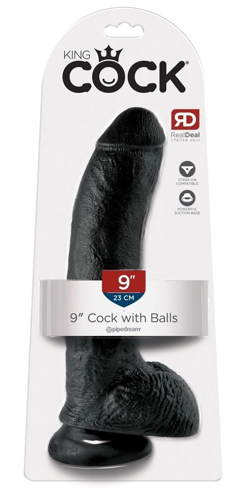 Pipedream King Cock 23 cm czarny - anatomiczny model z przyssawką King Cock