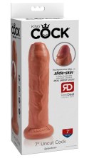 Pipedream King Cock Model 18 cm z ruchomym napletkiem, ciemny kolor King Cock