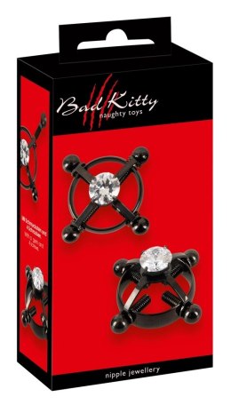 Bad Kitty Zaciski na sutki Shiny Star 4-śrubowe czarne stal nierdzewna Bad Kitty