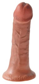 King Cock Model 15 cm z przyssawką, ciemny odcień skory King Cock