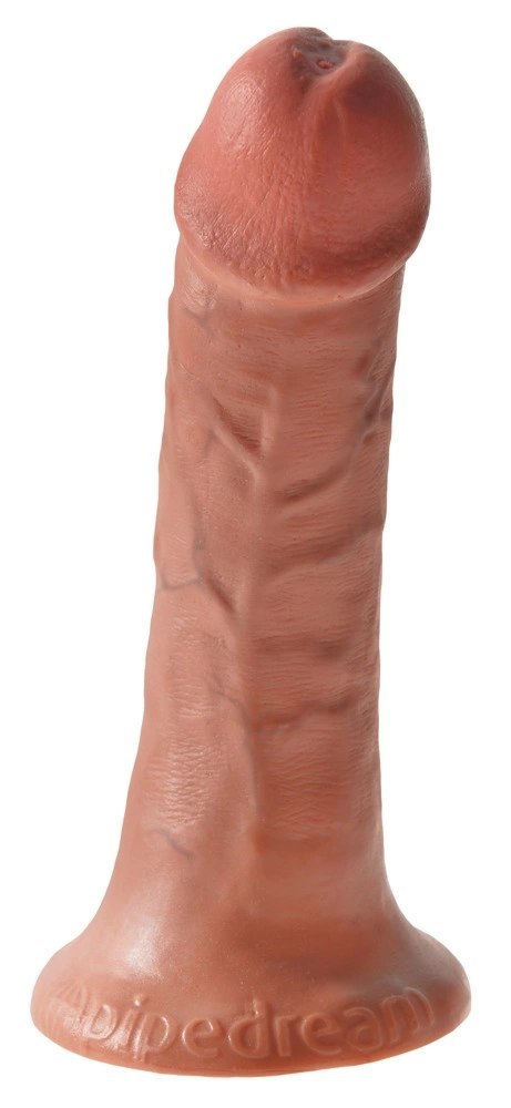 King Cock Model 15 cm z przyssawką, ciemny odcień skory King Cock King Cock Model 15 cm z przyssawką, ciemny odcień skory King Cock