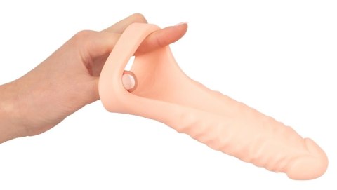Realistixxx Double Fucker - Pierścień elastyczny z anatomiczną nakładką 18 cm Realistixxx Realistixxx Double Fucker - Pierścień elastyczny z anatomiczną nakładką 18 cm Realistixxx