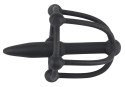 You2Toys Plug intymny z kulkami, klatką - silikonowy, czarny, 5,7 cm Penisplug