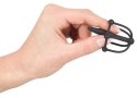 You2Toys Plug intymny z kulkami, klatką - silikonowy, czarny, 5,7 cm Penisplug