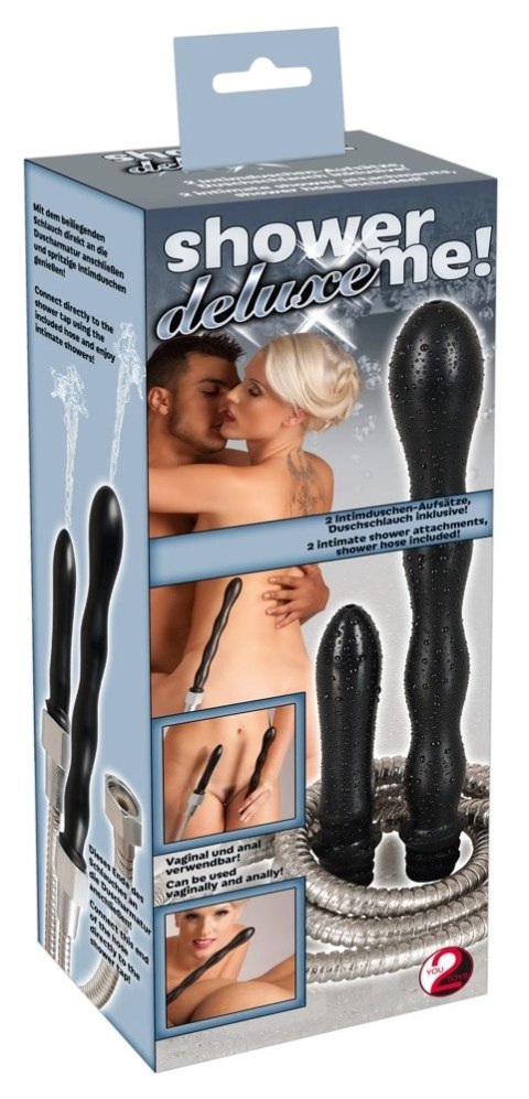 You2Toys Zestaw higieniczny prysznicowy z dwoma końcowkami PVC 12/23 cm You2Toys You2Toys Zestaw higieniczny prysznicowy z dwoma końcowkami PVC 12/23 cm You2Toys