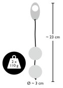 Bad Kitty Metalowe Kulki Podwojne Stalowe Srebrne 2x110g 3cm Bad Kitty Bad Kitty Metalowe Kulki Podwojne Stalowe Srebrne 2x110g 3cm Bad Kitty