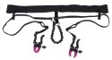 Bad Kitty Stringi czarne z zaciskami regulowanymi i koralikami 68 cm Bad Kitty